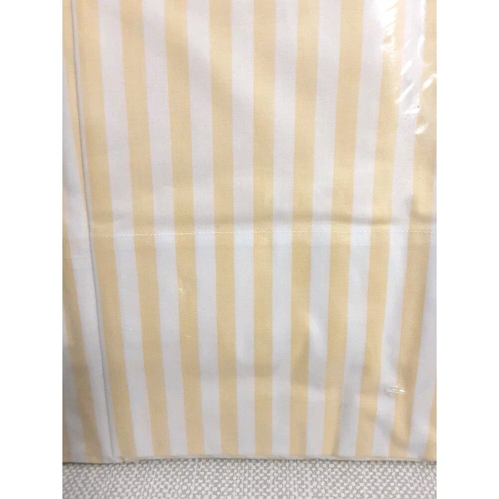 Vintage Cannon Combspun Percale Pillowcases Striped Standard 42x38.5 Before Hem